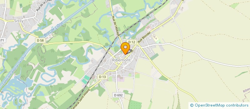 localisation de l'entreprise PAROISSE SAINT PIERRE SAINT PAUL DU VAL D OISE  RIBEMONT