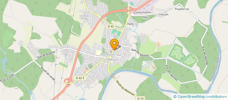 localisation de l'entreprise PAROISSE SAINT VINCENT NOTRE DAME  PONTONX-SUR-L'ADOUR