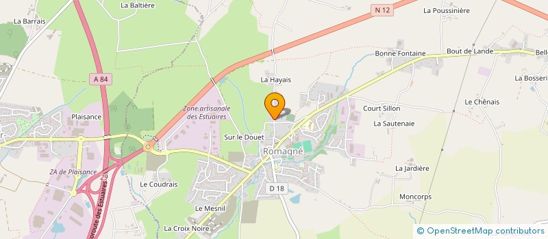 localisation de l'entreprise PAROISSE SAINTE ANNE DU COUESNON  ROMAGNE