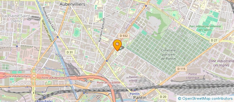 localisation de l'entreprise PAROISSE SAINTE MARTHE  PANTIN