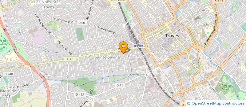 localisation de l'entreprise PAROISSE SAINTE SAVINE  SAINTE-SAVINE