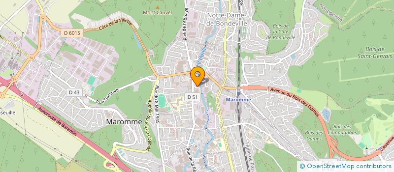 localisation de l'entreprise PAROISSE SAINTE THERESE DE LA VALLEE DU CAILLY  MAROMME