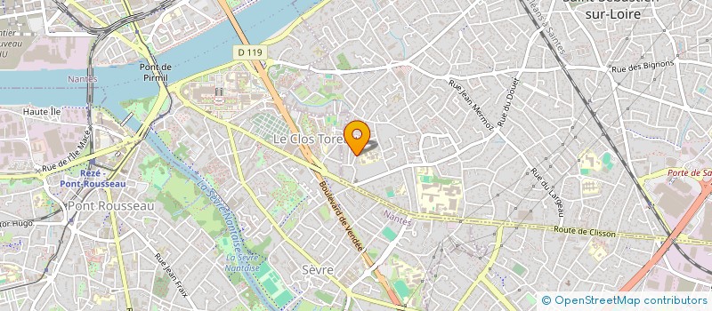 localisation de l'entreprise PAROISSE ST JACQUES ST JEAN STE FAM  SAINT-SEBASTIEN-SUR-LOIRE