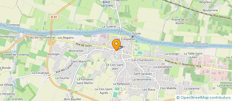 localisation de l'entreprise PAROISSE ST JACQUES VAL DU CHER  BLERE