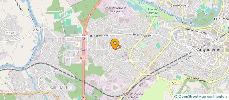 localisation de l'entreprise PAROISSE ST JEAN BAPTISTE à ANGOULEME