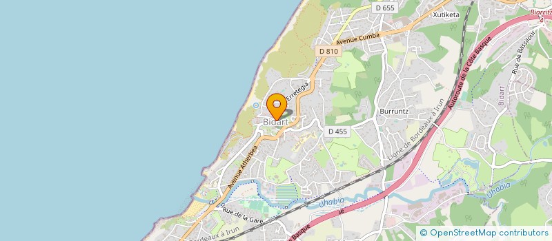 localisation de l'entreprise PAROISSE ST JOSEPH DES FALAISES  BIDART