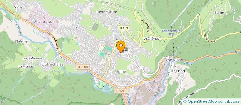 localisation de l'entreprise PAROISSE ST LAURENT D UGINE  UGINE