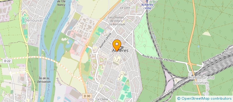 localisation de l'entreprise PAROISSE ST MARTIN D'ACHERES  ACHERES