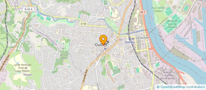 localisation de l'entreprise PAROISSE ST MARTIN D OULLINS  OULLINS-PIERRE-BENITE