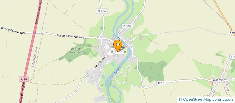localisation de l'entreprise PAROISSE ST PIERRE à HONNECOURT-SUR-ESCAUT