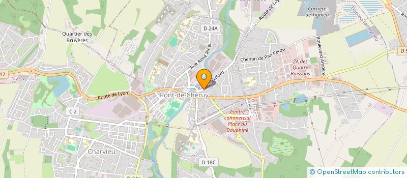 localisation de l'entreprise PAROISSE STE BLANDINE  PONT-DE-CHERUY