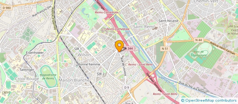 localisation de l'entreprise PAROISSE STE CLOTILDE-STE GENEVIEVE  REIMS