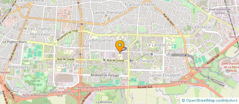 localisation de l'entreprise PAROISSE STE ELISABETH DE RENNES  RENNES