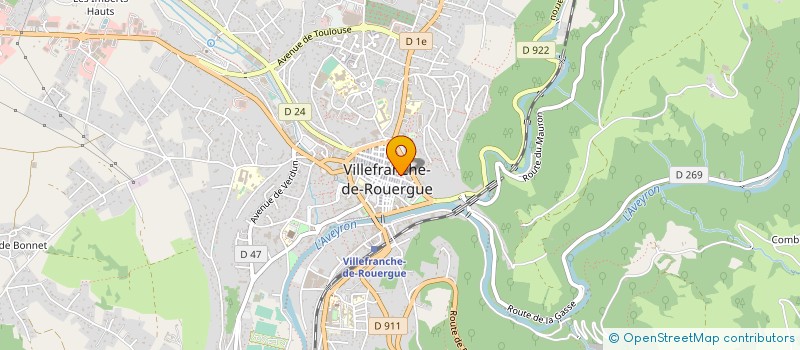 localisation de l'entreprise PAROISSE STE EMILIE DU VILLEFRANCHOIS  VILLEFRANCHE-DE-ROUERGUE