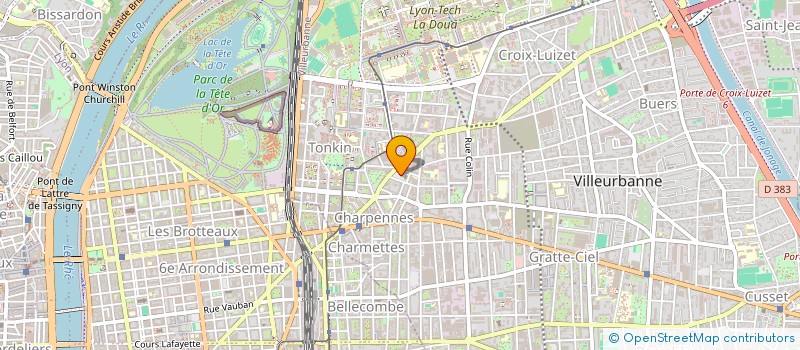 localisation de l'entreprise PAROISSE STE MADELEINE  VILLEURBANNE