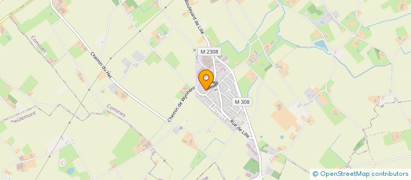 localisation de l'entreprise PAROISSE STE MARGUERITE  COMINES