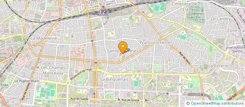 localisation de l'entreprise PAROISSE STE THERESE DE RENNES  RENNES