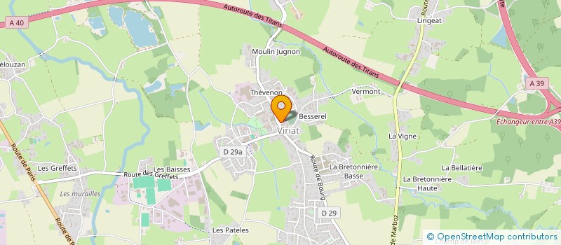 localisation de l'entreprise PAROISSE VIRIAT à VIRIAT