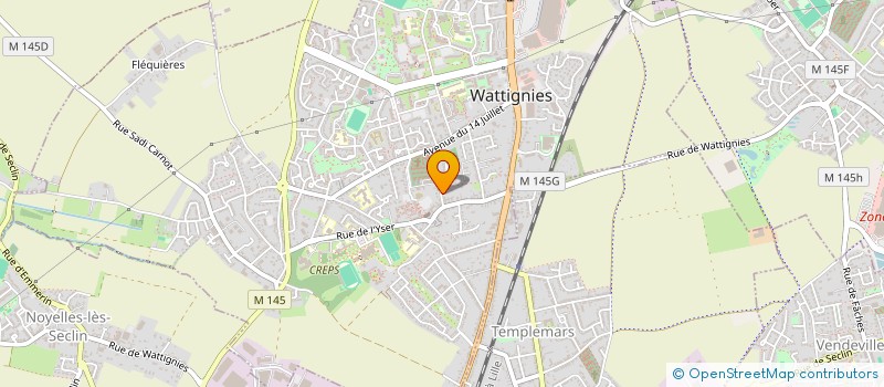 localisation de l'entreprise PAROISSE WATTIGNIES TEMPLEMARS  WATTIGNIES