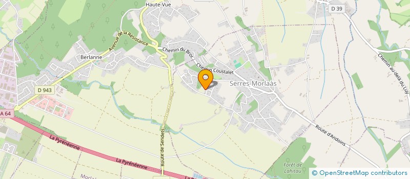 localisation de l'entreprise PAROLE D'OUSSE  SERRES-MORLAAS