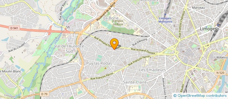 localisation de l'entreprise PAROLES à LIMOGES