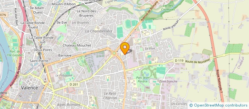 localisation de l'entreprise PAROLES COMMUNES - ASSOCIATION INTERCULTURELLE ET INTERRELIGIEUSE DROME-ARDECHE  VALENCE