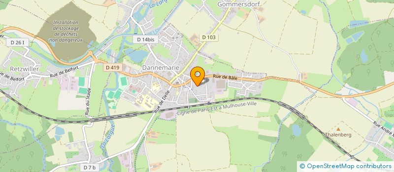 localisation de l'entreprise PAROLES D'ARTISTES  DANNEMARIE