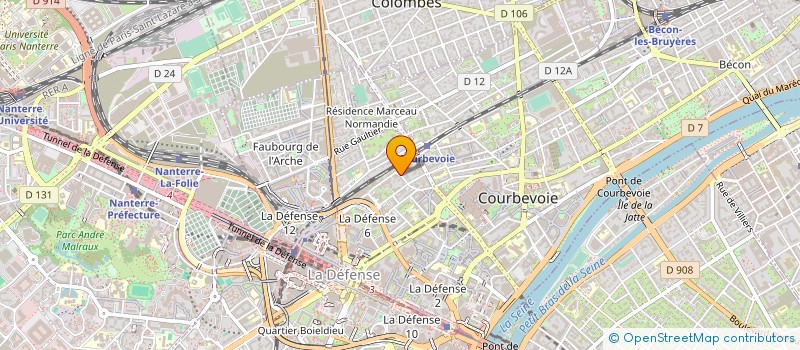 localisation de l'entreprise PAROLES D'ENTREPRISE à COURBEVOIE