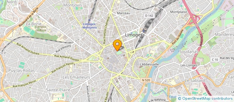 localisation de l'entreprise PAROLES DE CHEF à LIMOGES