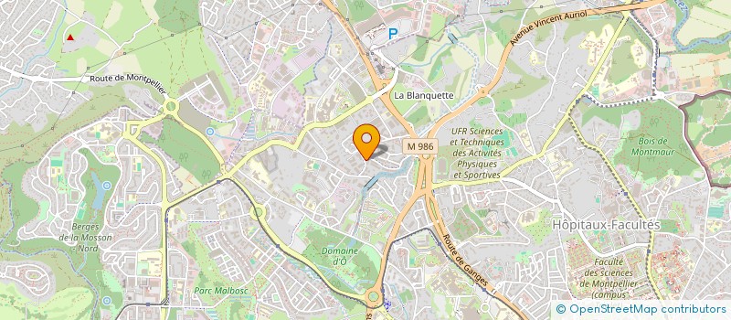 localisation de l'entreprise PAROS FINANCE à MONTPELLIER