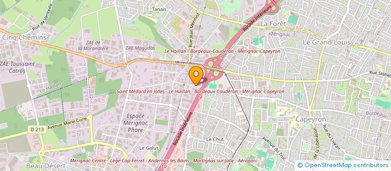 localisation de l'entreprise PAROSA LATULE  MERIGNAC