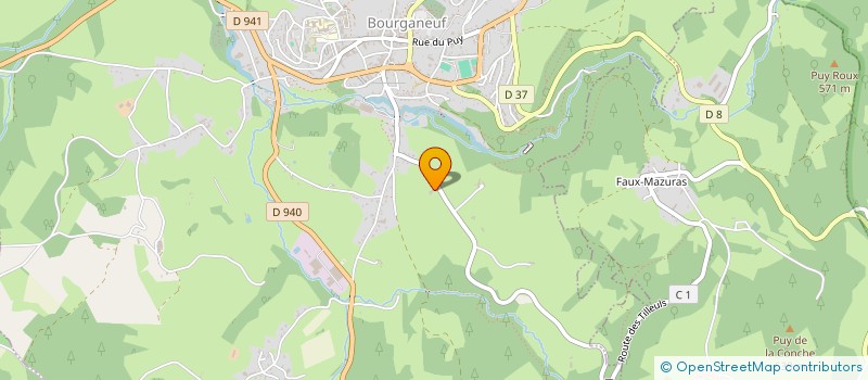 localisation de l'entreprise PAROUTY à BOURGANEUF