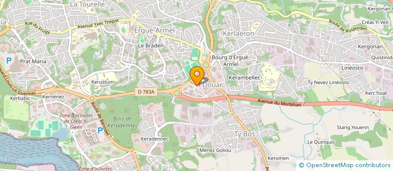 localisation de l'entreprise PAROX à QUIMPER