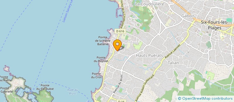 localisation de l'entreprise PARPROD MUSIC à SIX-FOURS-LES-PLAGES