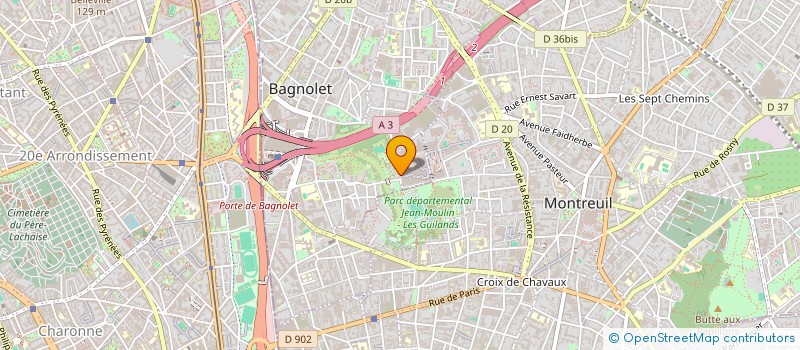 localisation de l'entreprise PARQUET CHENE MASSIF à BAGNOLET