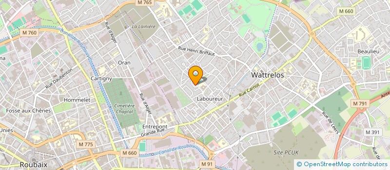 localisation de l'entreprise PARQUET DESIGN à WATTRELOS