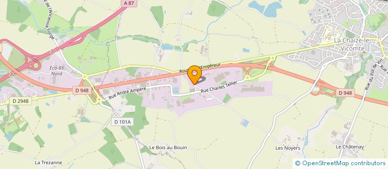 localisation de l'entreprise PARQUETECK NICO  LA CHAIZE-LE-VICOMTE