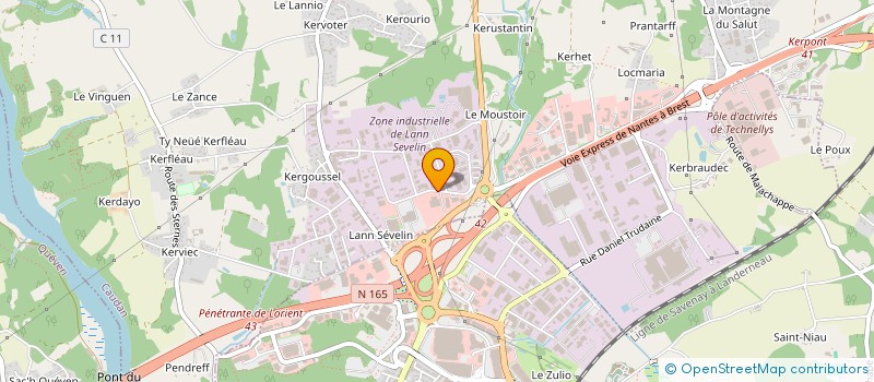 localisation de l'entreprise PARQUETERIE DECO BOIS à CAUDAN