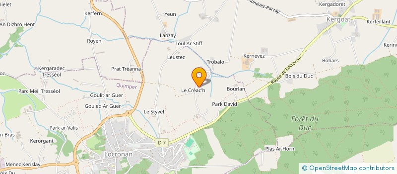 localisation de l'entreprise PARQUETS GUILLORE à QUEMENEVEN