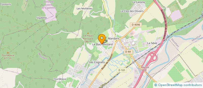 localisation de l'entreprise PARRAUD T.P. à PEYRUIS
