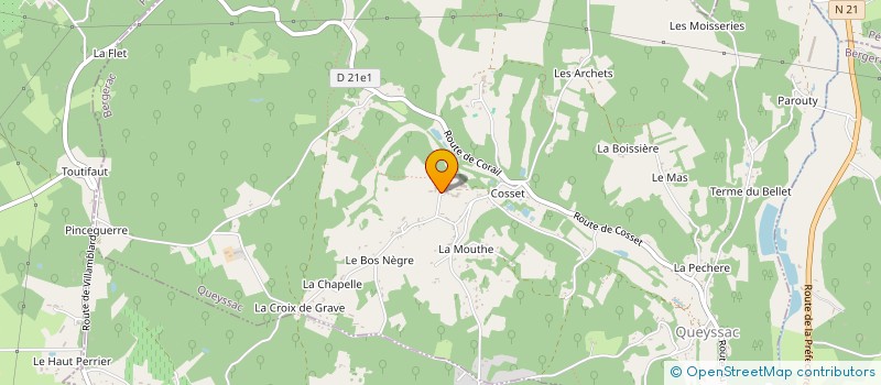 localisation de l'entreprise PARRHESIA FORMATION - CONSEIL à QUEYSSAC