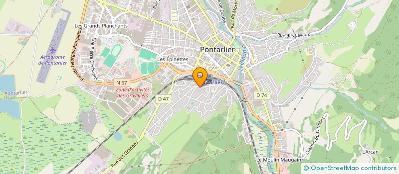 localisation de l'entreprise PARRIAUX PERE ET FILS  PONTARLIER