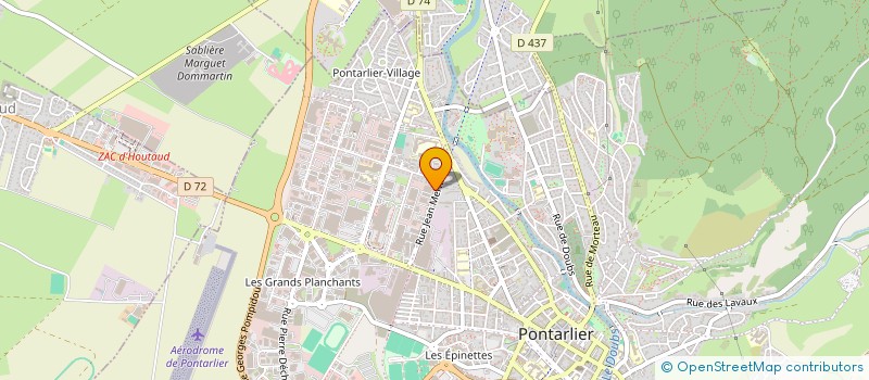 localisation de l'entreprise PARRIAUX TP  PONTARLIER