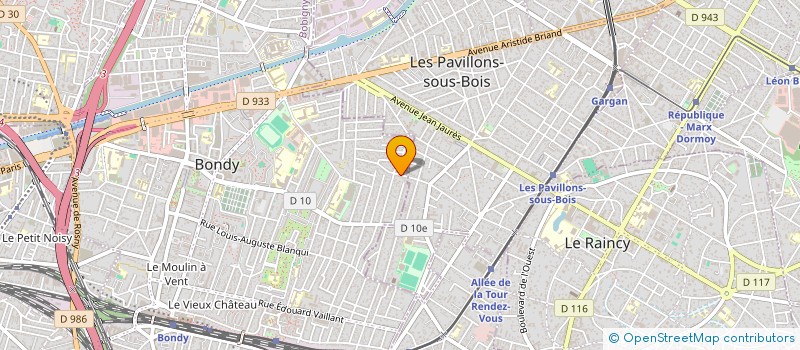 localisation de l'entreprise PARROS à BONDY