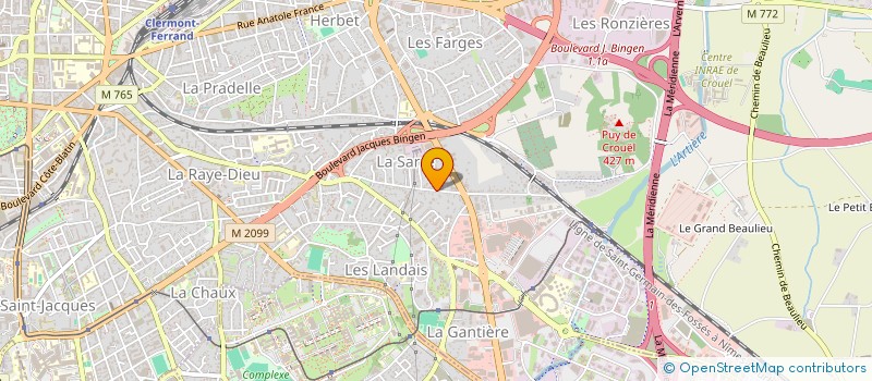 localisation de l'entreprise PART'AGE A DOM PLATEFORMES à CLERMONT-FERRAND