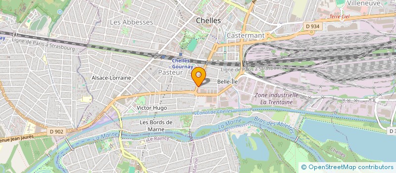 localisation de l'entreprise PARTACUS à CHELLES