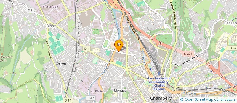 localisation de l'entreprise PARTAG'EMPLOI SERVICE  CHAMBERY