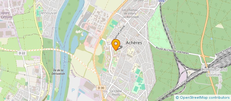 localisation de l'entreprise PARTAGE AGRI-KULTUREL (PAK)  ACHERES