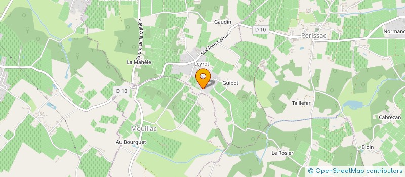 localisation de l'entreprise PARTAGE AUTOUR DE L'ACUPRESSURE  SAINT-GENES-DE-FRONSAC