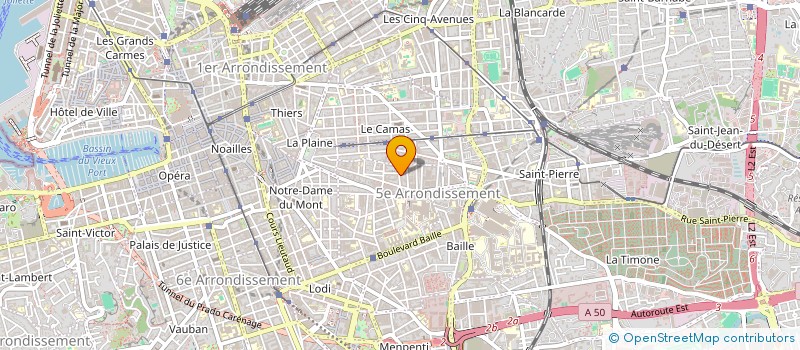 localisation de l'entreprise PARTAGE DES CULTURES SANS FRONTIERE à MARSEILLE